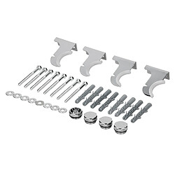 LuxeBath Fixation Radiateur Chrome Design Salle de Bain