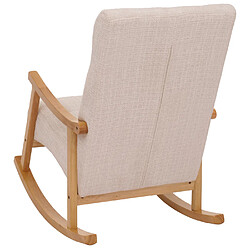 Acheter Mendler Fauteuil à bascule tissu - Beige