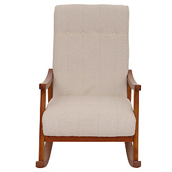 Mendler Fauteuil rocking chair - Beige pas cher