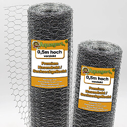 Aquagart Grillage à Maille Hexagonale 40m - Galvanisé