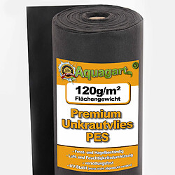 Toile de jardin anti-mauvaises herbes Aquagart - 25 m² - Noir