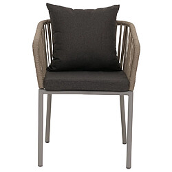 Mendler Lot de 2 chaises de jardin - Gris clair pas cher