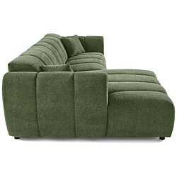 Lisa Design Curtis - canapé d'angle gauche 4 places en tissu texturé pas cher