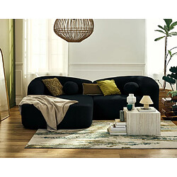 Lisa Design Charles - canapé d'angle gauche 4 places en velours texturé