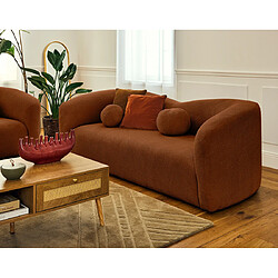 Lisa design canapé droit 3 places - Terracotta