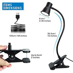 Lampe de Bureau LED à Pince - Noir