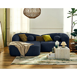 Lisa Design Charles - canapé d'angle gauche 4 places en velours texturé