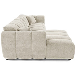 Lisa Design Curtis - canapé d'angle gauche 4 places en tissu texturé pas cher