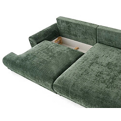 Avis Lisa Design Nelly - canapé d'angle droit 4 places convertible avec coffre en velours texturé