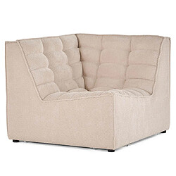 Lisa design module d'angle canapé velours - Beige