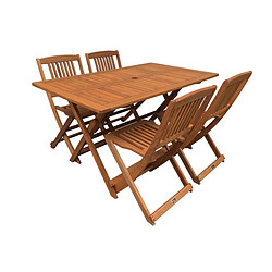 Habitat Et Jardin Salon de jardin repas Hongkong 4 - Maple - Marron clair