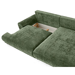 Avis Lisa Design Nelly - canapé d'angle droit 4 places convertible avec coffre en velours texturé