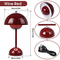 Lampe de Chevet LED Champignon - Rouge