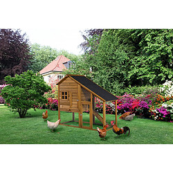 Habitat Et Jardin Poulailler Lily avec pondoir en bois - Marron