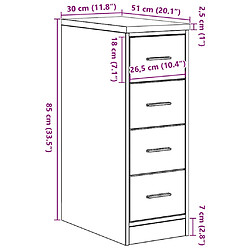 vidaXL Armoire de rangement de garage - Chêne artisanal - Bois de pin pas cher
