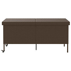 Avis vidaXL Boîte de rangement jardin - Résine Tressée Marron