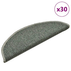 vidaXL Tapis d'escalier 30 pcs vert foncé