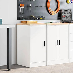 vidaXL Armoire de rangement de garage - Blanc