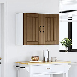 VidaXL Armoire Murale Cuisine Lucca Noir - Meuble Mural Avec Portes Bois D'Ingénierie 60x31x40 Cm