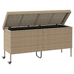 Acheter vidaXL Boîte rangement jardin - Résine Tressée Beige