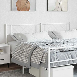 vidaXL Tête de lit de remplacement métal blanc 180 cm
