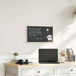 vidaXL Tableau Noir 60x40 cm - Pin Tableau noir avec cadre en pin - Dimensions 60x40 cm - Facile à écrire et nettoyer - Applications multiples