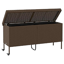 Acheter vidaXL Boîte de rangement jardin - Résine Tressée Marron