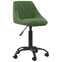 vidaXL Chaise de Salle à Manger - Velours Vert Foncé
