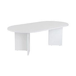 Hanah home Table basse ovale - Blanc pas cher