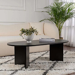 Hanah Home Table Basse Ovale Sable Noir