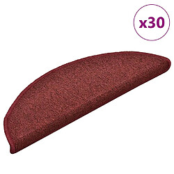 Vidaxl Tapis Escalier Rouge 56x17 cm