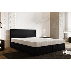 Trada Siesta Lit - 160x200 cm Velours Noir