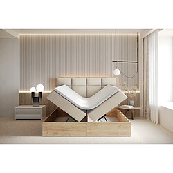 Trada SELVA Lit avec Matelas 200x200 Crème