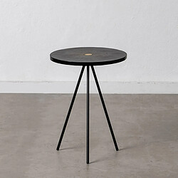 BigBuy Home Table d'appoint Noir Doré