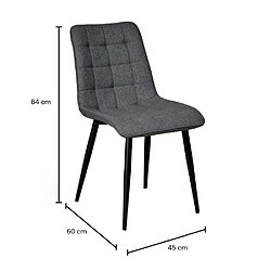 Le Quai Des Affaires Chaise de salle à manger MUSE/ Gris foncé