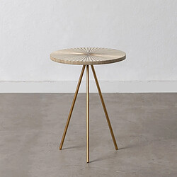 BigBuy Home Table d'appoint - Beige Doré