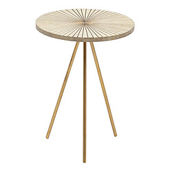 BigBuy Home Table d'appoint - Beige Doré