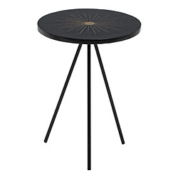 BigBuy Home Table d'appoint Noir Doré