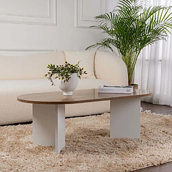 Table basse Hanah Home - Sable noyer/blanc