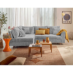 Lisa Design Rune - canapé d'angle gauche 4 places en velours texturé