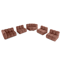 Lisa design Canapé d'angle Debbie - Rose