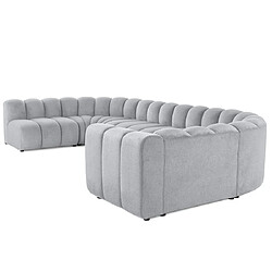 Lisa Design canapé modulable Debbie - Gris pas cher