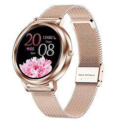 Yonis Montre Connectée Femme IP67 Écran IPS 1.09' Suivi Santé Multi-Sports Acier