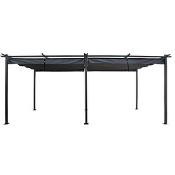 Habitat Et Jardin Pergola en métal avec toit rétractable - 3 x 6 m - Anthracite
