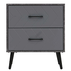 Acheter Mendler Chevet 2 tiroirs - Gris