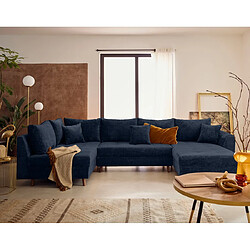 Lisa design Rune canapé panoramique - Bleu