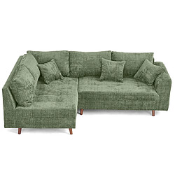 Avis Lisa Design Rune - canapé d'angle gauche 4 places en velours texturé