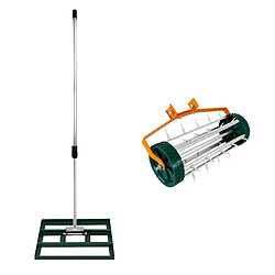 Monstershop Scarificateur et Niveleur de Pelouse 50 cm Vert