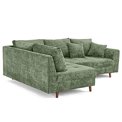 Lisa Design Rune - canapé d'angle gauche 4 places en velours texturé pas cher