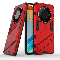 Coque Honor Magic 6 Lite 5G Antichoc Support - Rouge Coque protection militaire - Souple et rigide - Béquille intégrée - Design polyvalent - Protection complète des bords